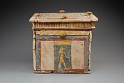 Canopic chest, Wood, gesso, paint